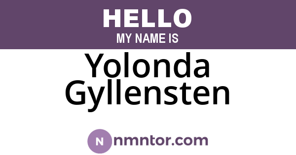 Yolonda Gyllensten