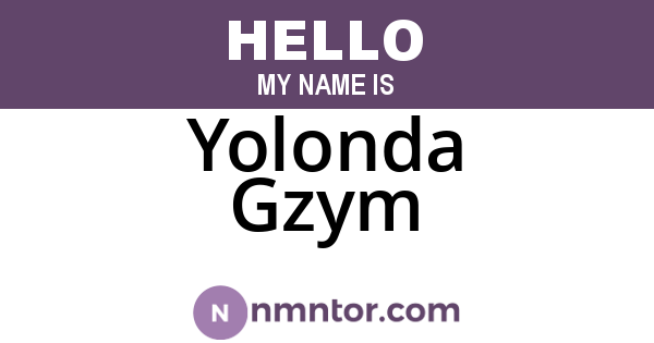 Yolonda Gzym