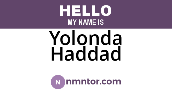 Yolonda Haddad