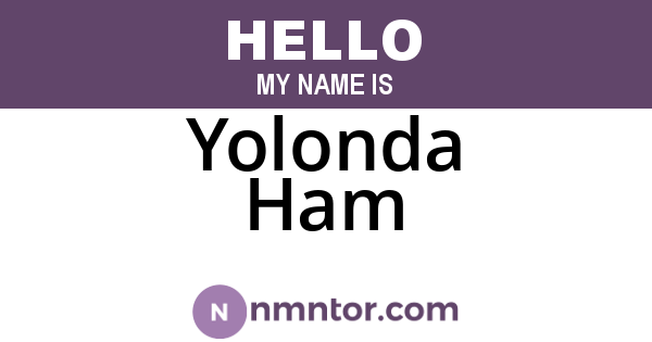 Yolonda Ham