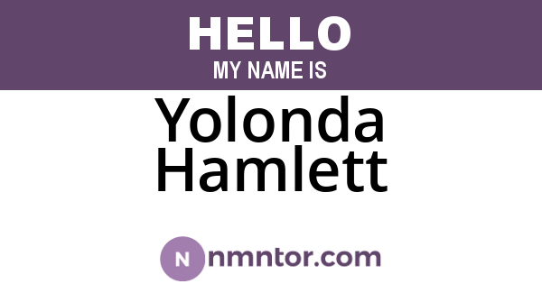 Yolonda Hamlett