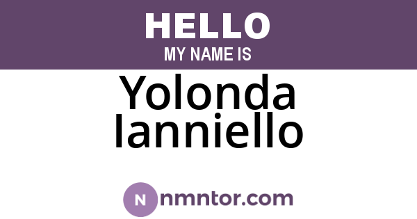 Yolonda Ianniello