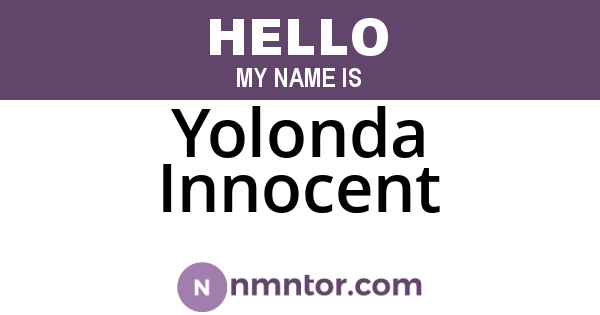 Yolonda Innocent