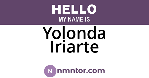 Yolonda Iriarte