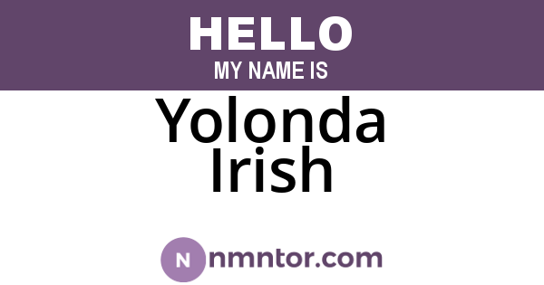 Yolonda Irish