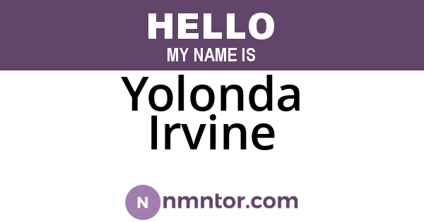 Yolonda Irvine