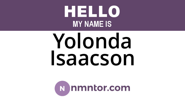 Yolonda Isaacson