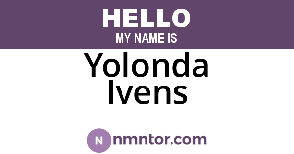 Yolonda Ivens
