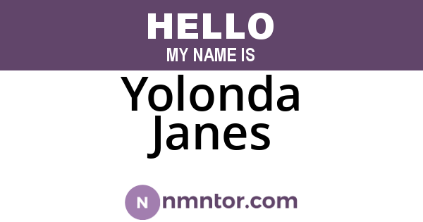 Yolonda Janes