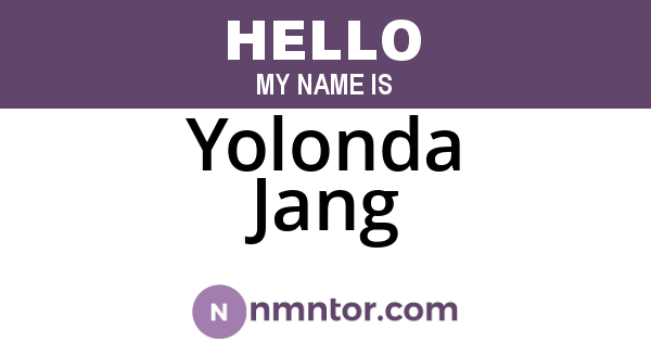 Yolonda Jang