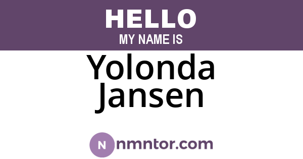 Yolonda Jansen