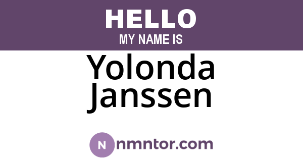 Yolonda Janssen
