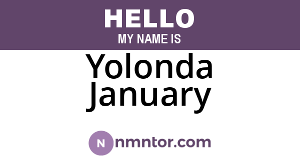 Yolonda January