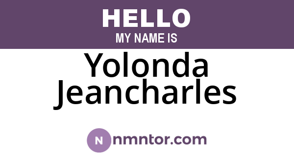 Yolonda Jeancharles