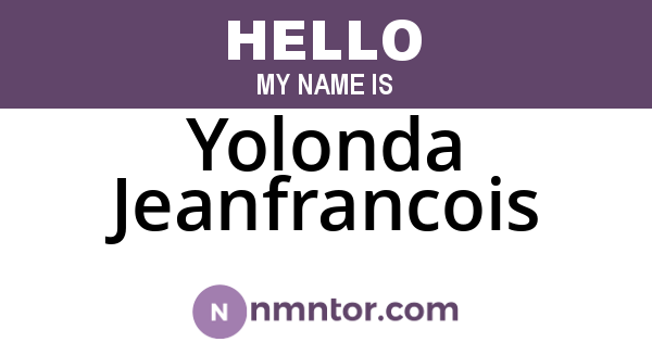 Yolonda Jeanfrancois