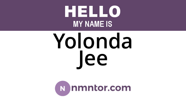 Yolonda Jee
