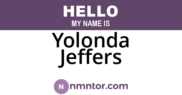 Yolonda Jeffers