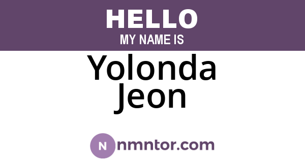 Yolonda Jeon