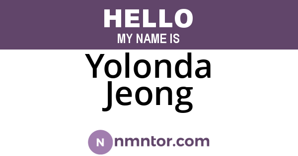 Yolonda Jeong