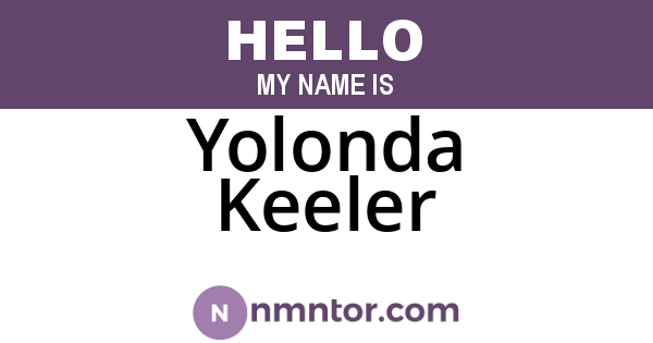 Yolonda Keeler