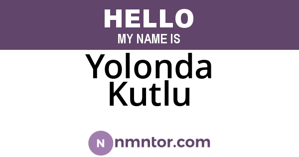 Yolonda Kutlu