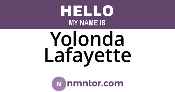 Yolonda Lafayette