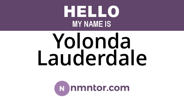 Yolonda Lauderdale
