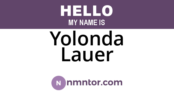Yolonda Lauer