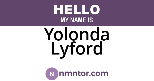 Yolonda Lyford