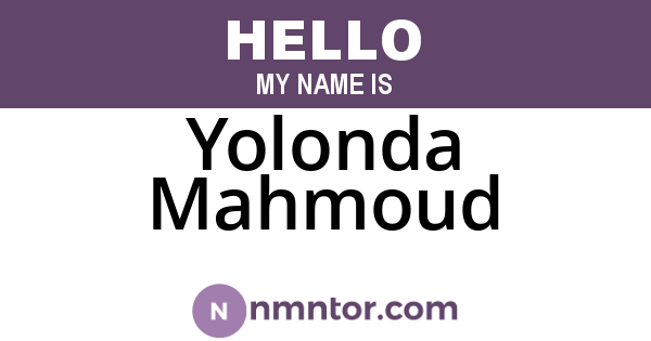 Yolonda Mahmoud