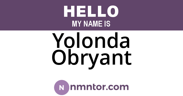 Yolonda Obryant