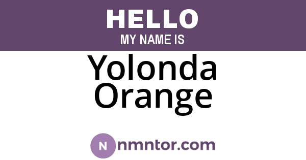 Yolonda Orange