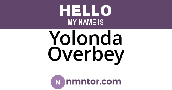 Yolonda Overbey