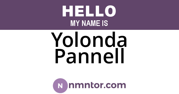 Yolonda Pannell