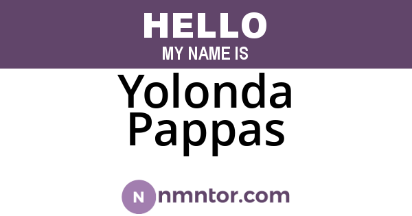 Yolonda Pappas