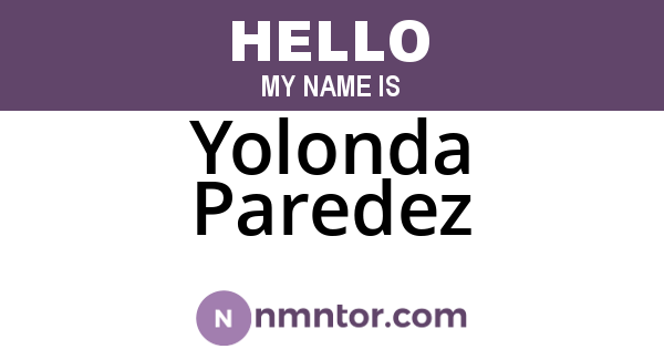 Yolonda Paredez