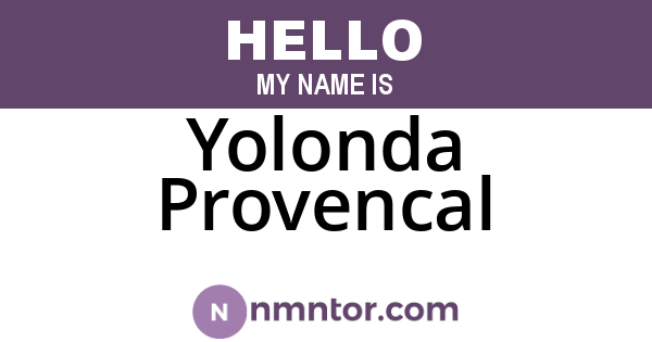 Yolonda Provencal