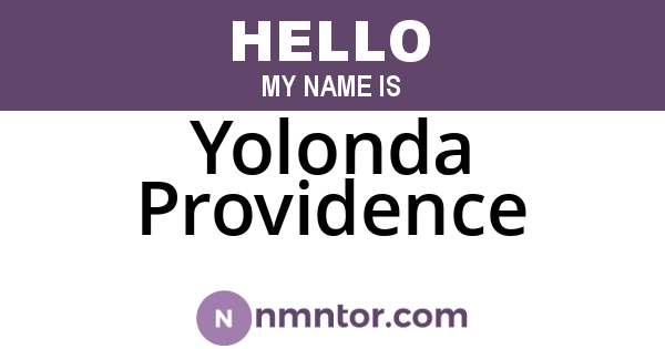 Yolonda Providence