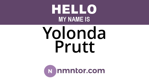 Yolonda Prutt