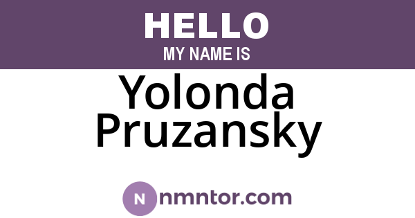Yolonda Pruzansky