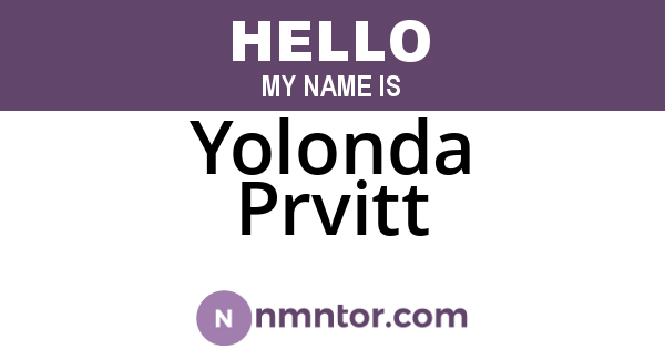 Yolonda Prvitt
