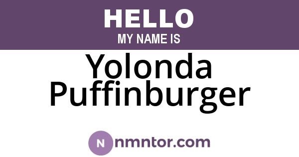 Yolonda Puffinburger