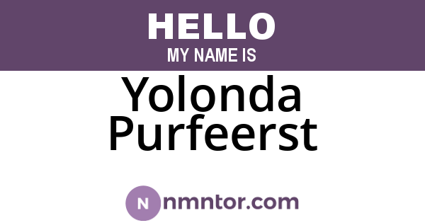 Yolonda Purfeerst
