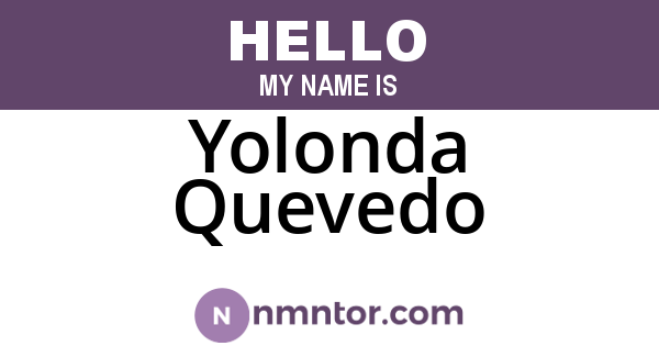 Yolonda Quevedo
