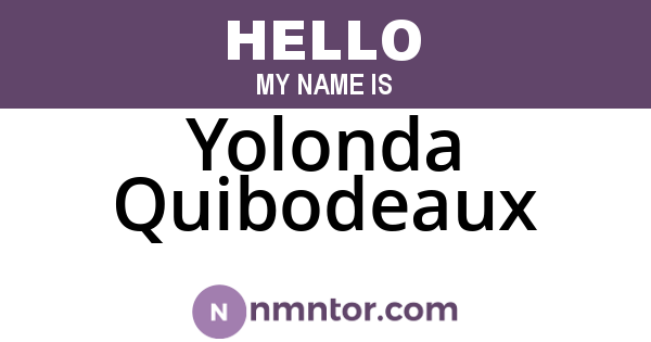 Yolonda Quibodeaux