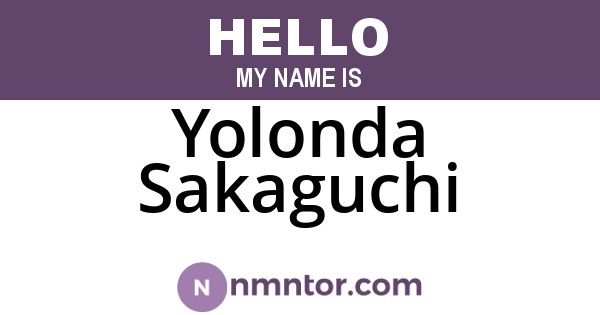 Yolonda Sakaguchi