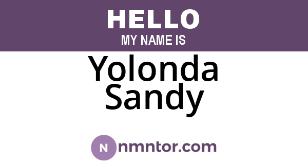 Yolonda Sandy