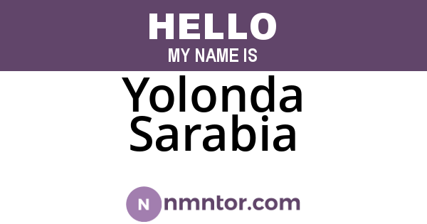 Yolonda Sarabia