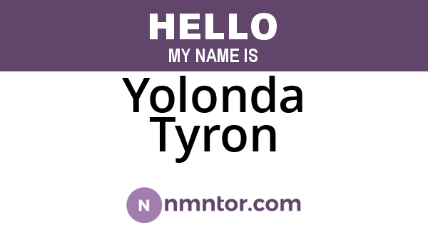 Yolonda Tyron