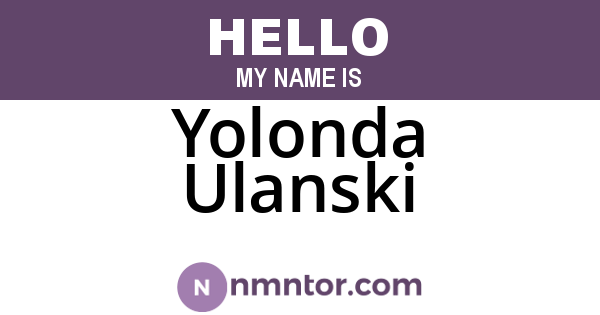 Yolonda Ulanski